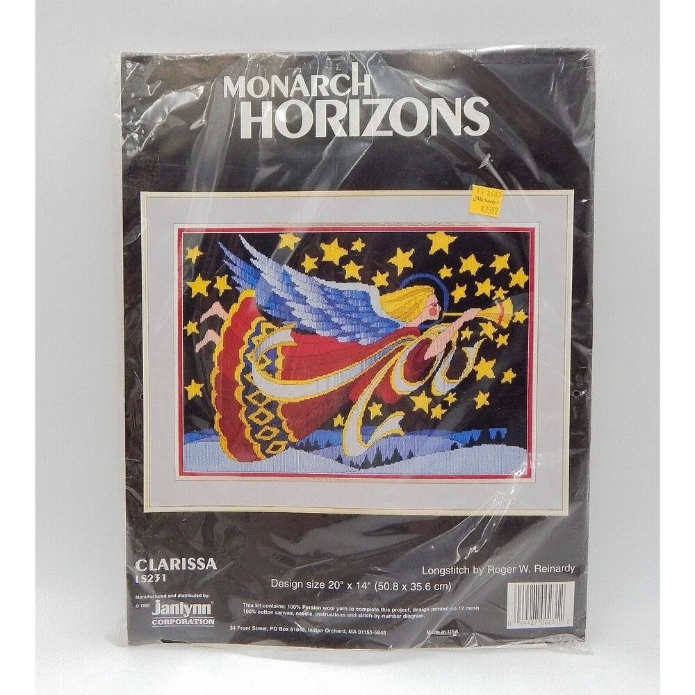 Monarch Horizons Clarissa 1995 Janlynn Angel Trumpet Longstitch LS231